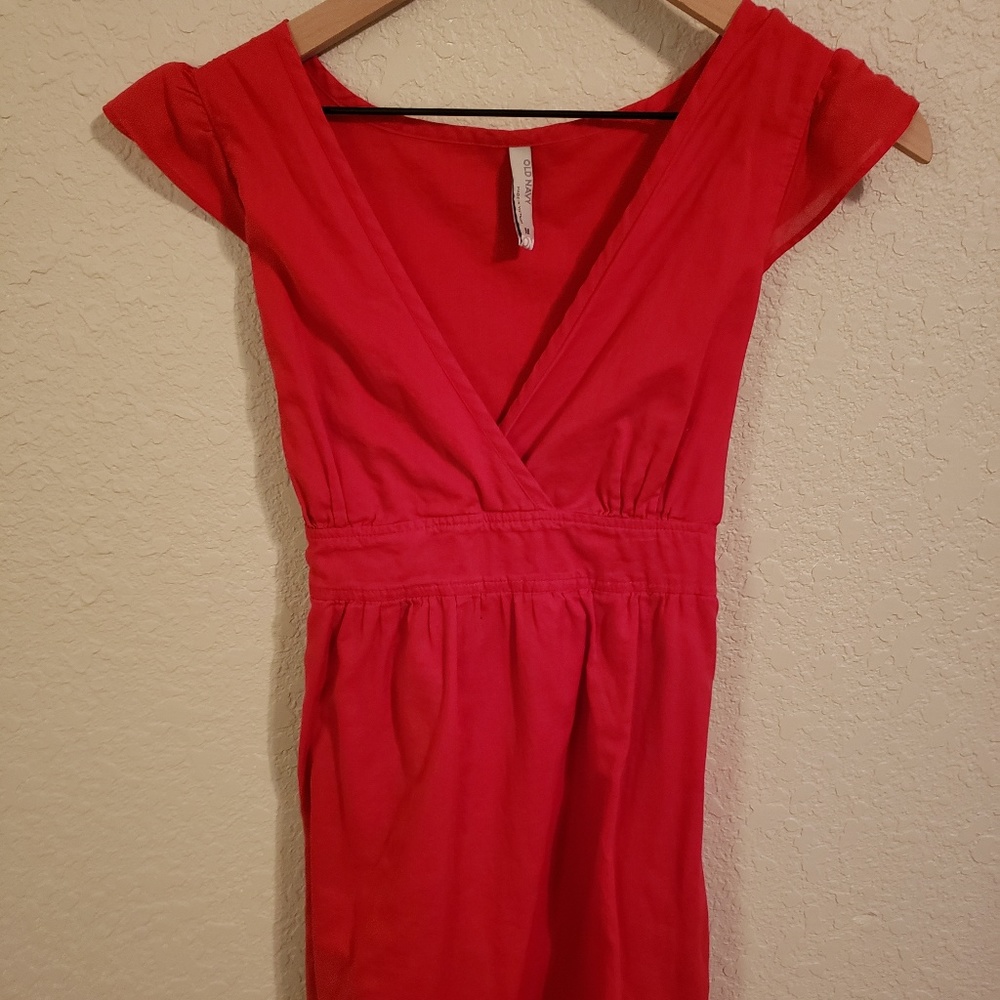 Red Low Cut Old Navy Dress
